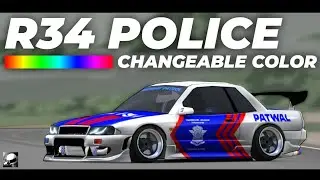 Livery Polisi GTR R34 Fr Legends Changeable Color