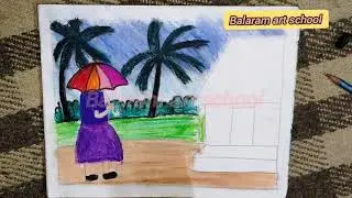 Rain day drawing #drawing #balaram_nimtita #artwork #painting #love #shreeram #shreekrishna 