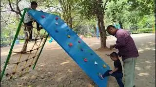 childrens park enjoyment cute Krithikesh and Krithika.