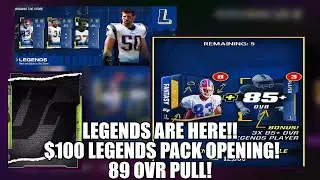 LEGENDS ARE HERE!! $100 LEGENDS PACK OPENING! 89 OVR PULL!! - Madden 23 Pack Opening