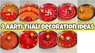 9 DIY pooja thali decoration Ideas | thali decoration | aarti thali | pooja thali