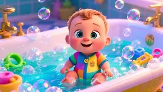 Bath Time Magic with Baby Tom 🌈🛁 | Fun Bath Song for Kids | Nursery Rhymes & Songs for Children