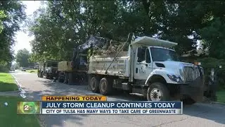 July storm cleanus continues today