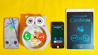 Galaxy S24 ultra vs Alarm Clock Owl vs iPhone 6 vs Drawing Pad incoming Call