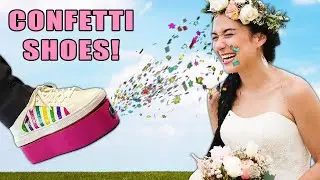 Crashing a Wedding with Confetti Shoes!
