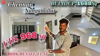 ID381📍CHENNAI NANGANALLUR 3BHK RESALE FLAT FOR SALE🏡#nanganallur
