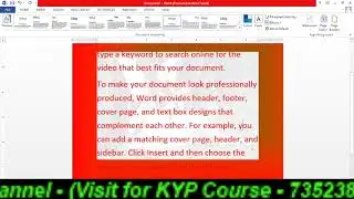 Ms Word Design Tab (Sewakatihar) Katihar, Bihar