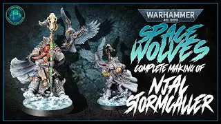 Painting a WARHAMMER 40K NJAL STORMCALLER [TIMELAPSE] #miniaturepainting #warhammer40k