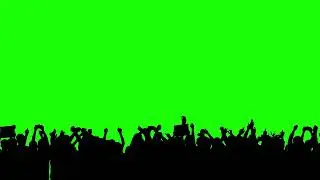 4K Green Screen Crowd silhouette - Green Screen Free Download