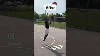 Fixed Basketball Shooting Form From 2 Hands To 1 Hand