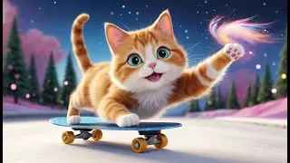 Subway Surfers Mini Cat Skated Into a Paint | Kids Songs & Nursery Rhymes