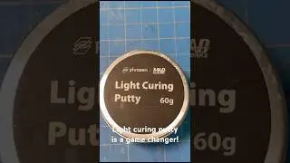 Patching a hole with light curing putty. It&rsquo;s super quick and easy to use. Highly recommended!