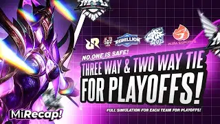 ALL MPL ID TEAMS SCENARIOS TO PLAYOFFS IS CRAZYY! THREE WAY TIE POSSIBILITY! FINAL #MiRecap