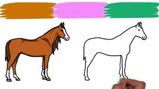 how to draw horse drawing | horse drawing easy
