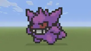 Пиксель-арт Minecraft &mdash; Gengar Pokemon #94