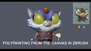 Zbrush Tutorial: Polypainting from the canvas in Zbrush