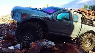 planetary reduction gear test_ ford raptor_ axial scx10 custom rig_ traxxas canyon trail_ rc 1/10