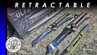 Olfa Works RETRACTABLE Replaceable Bushcraft Utility Blades Affordable Effective Camp Knives Sweet!