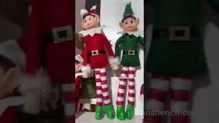 This DIY Christmas elf doll set includes two cute elf dolls
