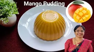 Mango pudding | No Agar Agar No Gelatin | Quick &Easy#mangorecipe | Amitha's kitchen