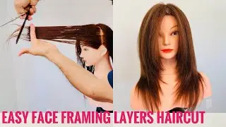 Easy Face Framing Layers Haircut.