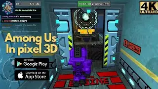 Among Us But Its Pixel 3D | Among Us in Pixel 3D (Android, Ios)