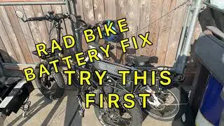 RAD BIKE NOT CHARGING?  TRY THIS FIRST! Before you buy a new battery!