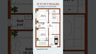 22x30 simple village  house plan design #shorts #viral #floorplan #homeplan #homedesign #houseplan