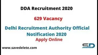 DDA Recruitment Latest Updates 2020/ Covid-19 की वजह से DDA का Application Date बढ़ा