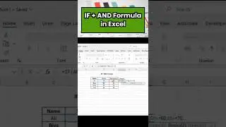 IF + AND Formula in Excel | Smart Logic for Office Work | Excel Hindi Shorts #excel #viralvideo