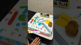 Happy retirement teacher cake design tutorial | school teacher square cake design #shorts #ytshorts