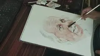 Water Color Portrait of K. Shivaram Karanth