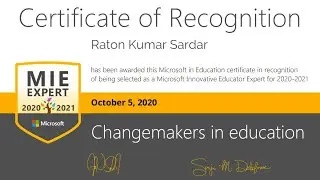 How to download MIE Expert certificate | Microsoft Innovative Educator Expert 2020-2021