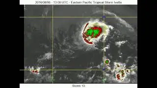 Eastern Pacific Hurricane Season Timelapse: Tracked Storm #10 - Tropical Storm Ivette