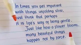 Hand Writing. Motivation of life. Quotes