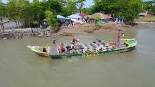 Part of Ongoing protective work at Fulhata Bazar, Panguchi River Bagerhat:-500m