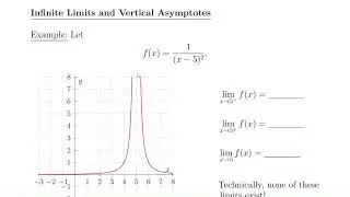 Infinite Limits and Vertical Asymptotes