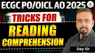 ECGC PO / OICL AO 2025-26 |English: Reading Comprehension Tricks |Most Important Practice Ques |Eng