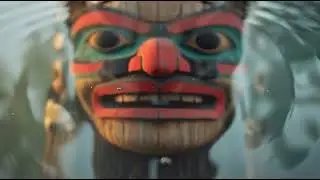 I saw a mask dissolve into the water