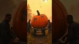 Transporting Big Pumpkin #farmer #farming #farm #nature #satisfying #ai