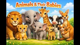 Animals and their Babies 🐾👶 | Learn Animal Baby Names | Cute Baby Animals for Kids