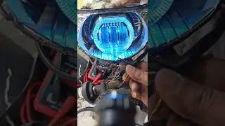 Pemasangan lampu biled ala pada motor Suzuki smash