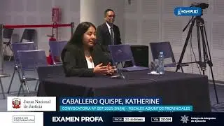 JNJ: entrevista personal a CABALLERO QUISPE KATHERINE | Convocatoria 007-2025-SN/JNJ