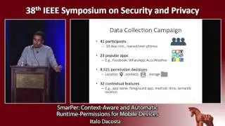 SmarPer: Context-Aware and Automatic Runtime-Permissions for Mobile Devices