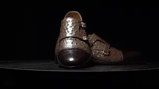 Ostrich Leather - Brown Double Buckle Leather Shoe -  RS 10