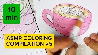 ASMR Coloring Compilation №5 🎨🍐🦫 | Relaxing & Satisfying