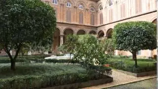 Courtyard Gallery Doria - Pamphili. Rome, Italy. 4K