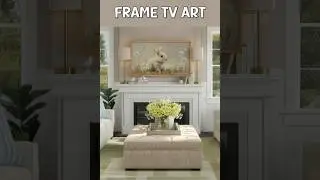#shorts #frametvart Spring Bunny Rabbit in White Wildflower Meadow Neutral Beige Rustic Cottagecore