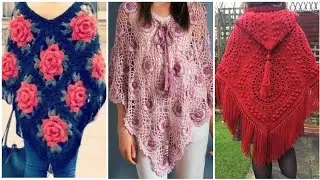 most attractive and creative collection of crochet women poncho design.