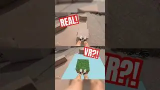REAL parkour in VR MINECRAFT?! #shorts #minecraft
